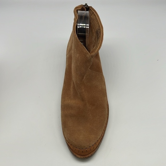 Soludos - Venetian Brown Suede Ankle Zip Heeled Pointed Toe Bootie Size 9.5 - Picture 11 of 16